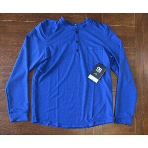 Outdoor Research Aberdeen Henley Shirt Long Sleeve Blue UPF 30 Mens XL NWT